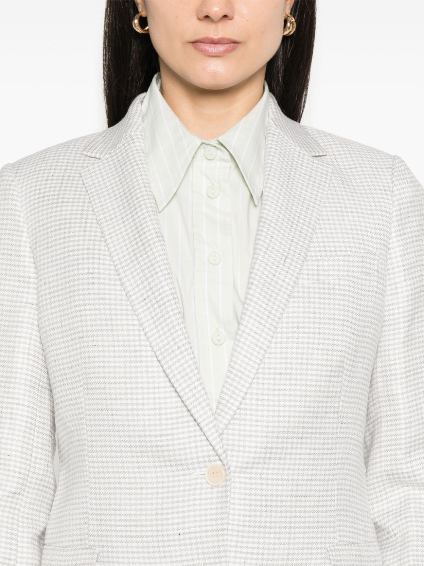 Blazer In Grey Linen