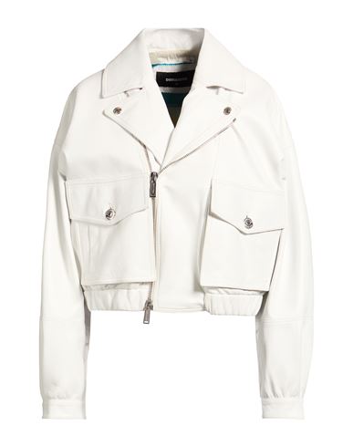 Woman Jacket White Size 4 Ovine leather