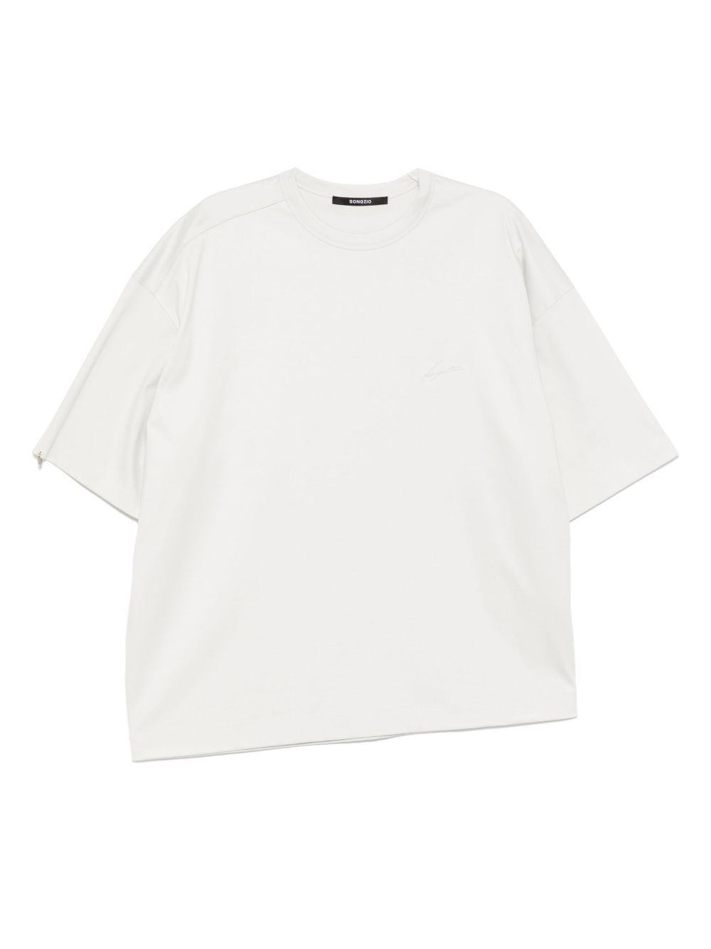 SONGZIO asymmetric cut autograph T-shirt - Grey
