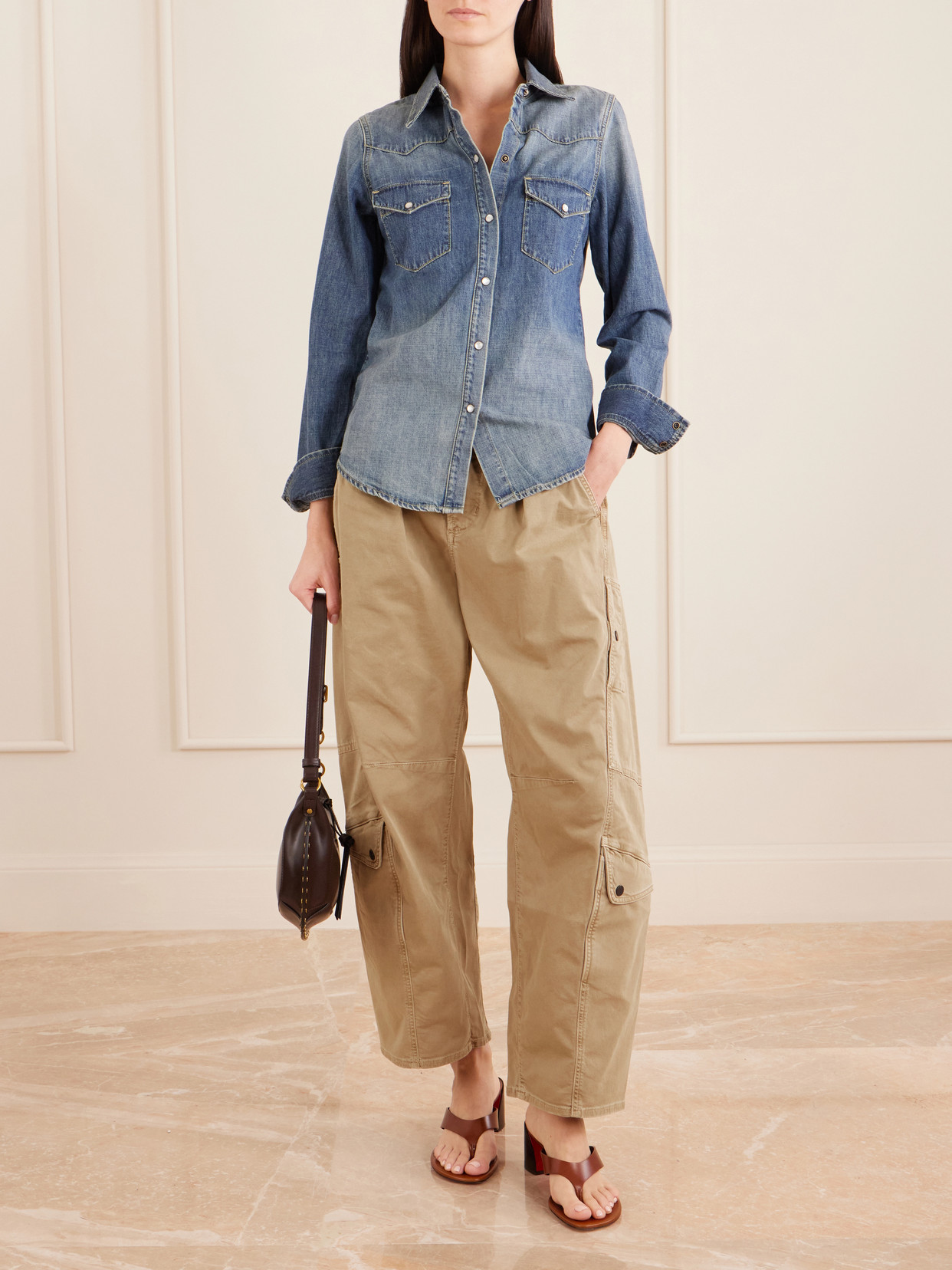 Flight Mid-rise Straight-leg Cotton-blend Twill Cargo Pants - Brown