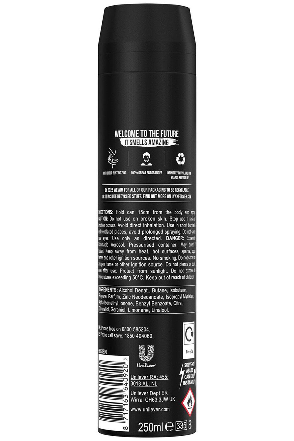 Lynx 12H Refreshing Black Shower Gel 500Ml With 48H Fresh Body Spray