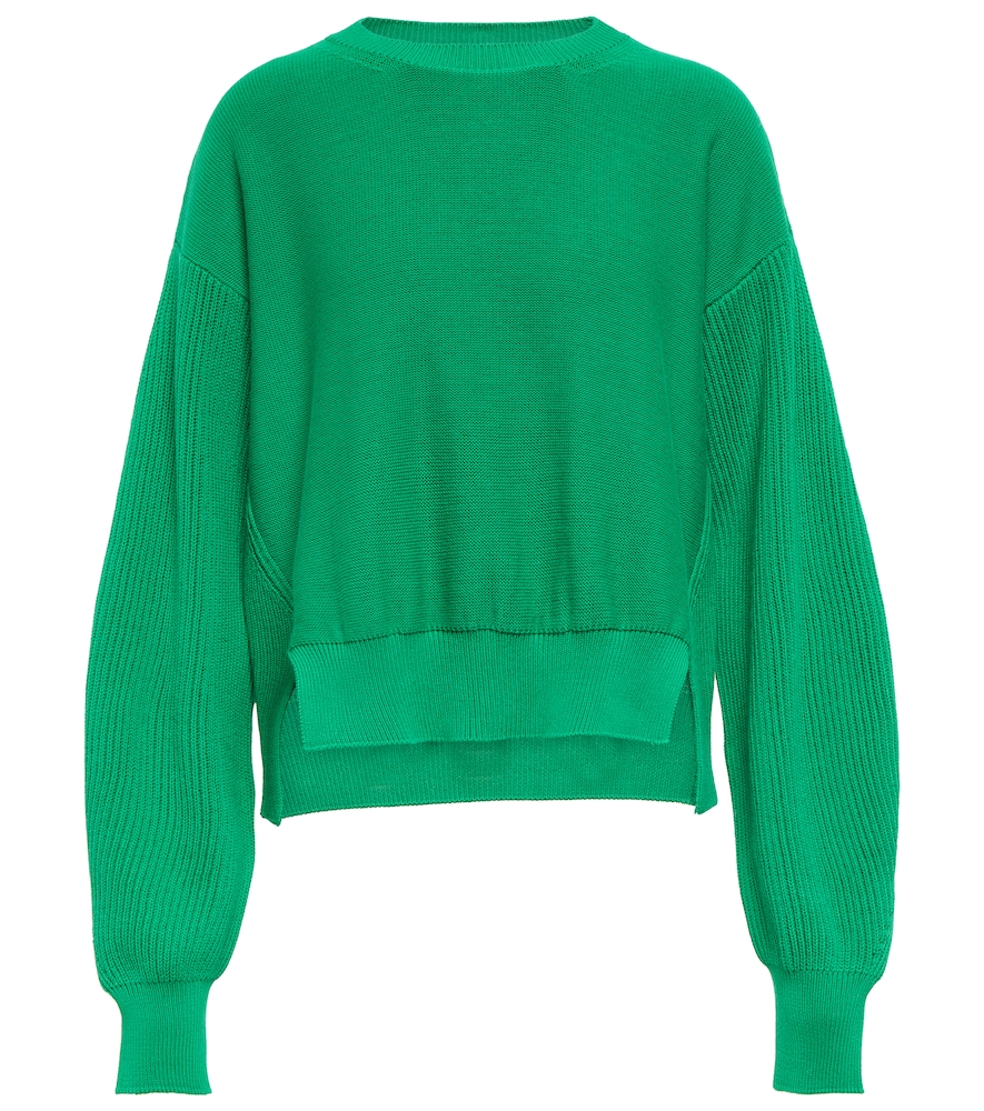 Cropped cotton sweater