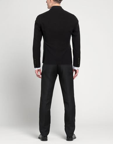 Man Blazer Black Size 36 Viscose, Linen