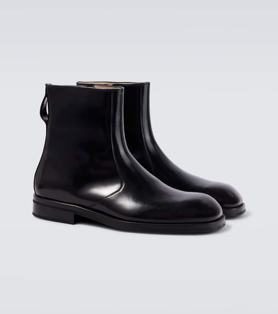 Leather ankle boots