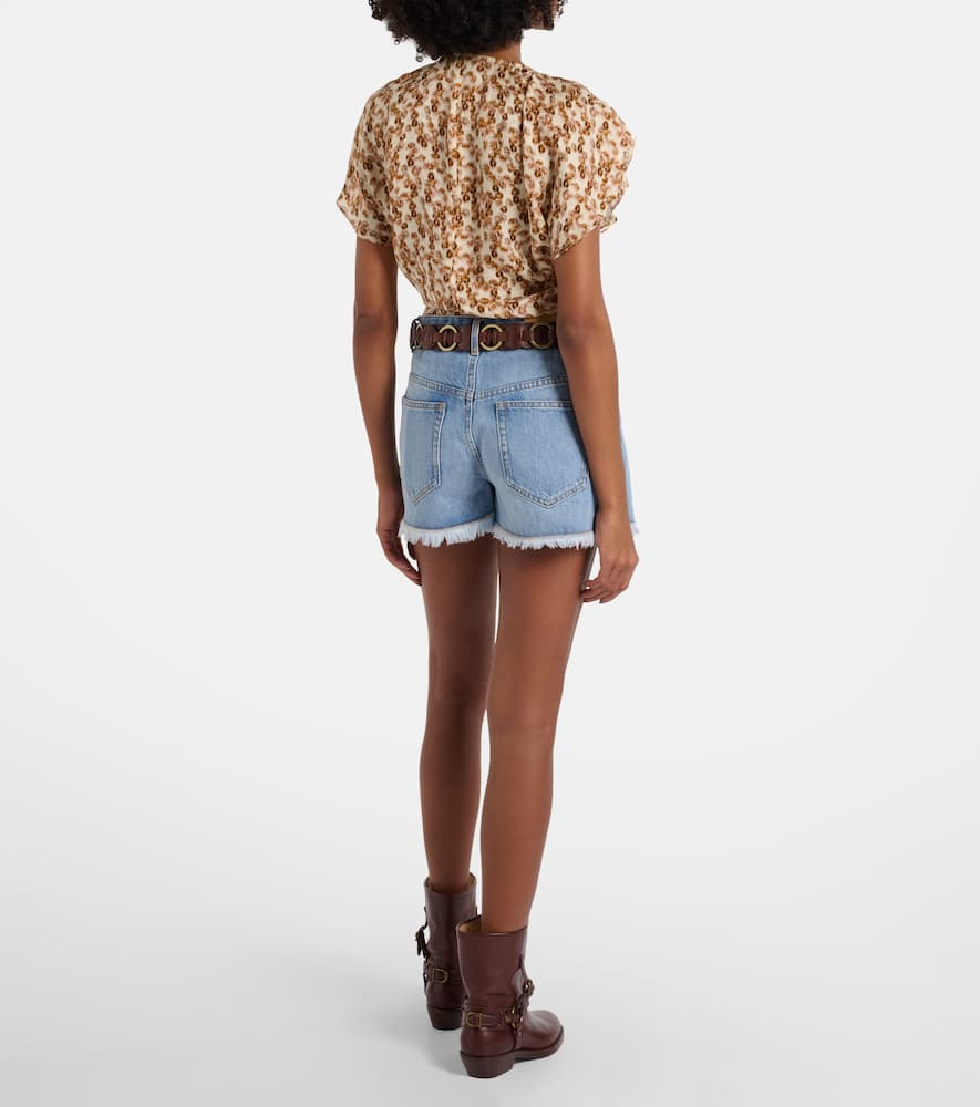 Lesia high-rise denim shorts
