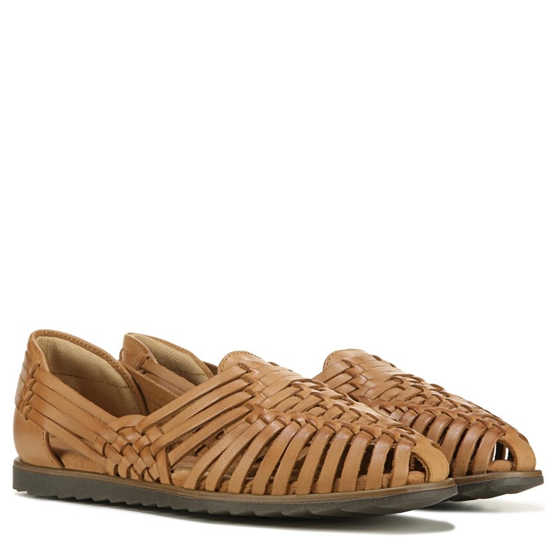 Women's Ranie Huarache Flat Sandals (Tan Leather)