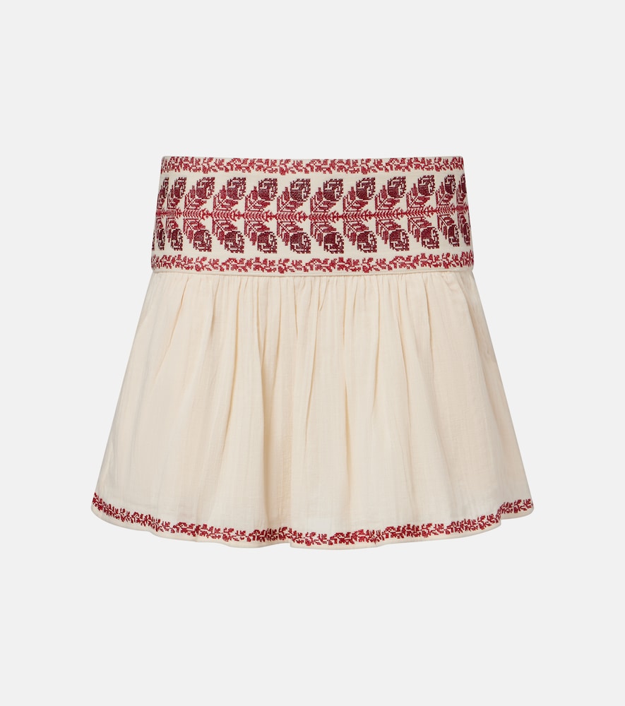 Picadilia embroidered cotton miniskirt