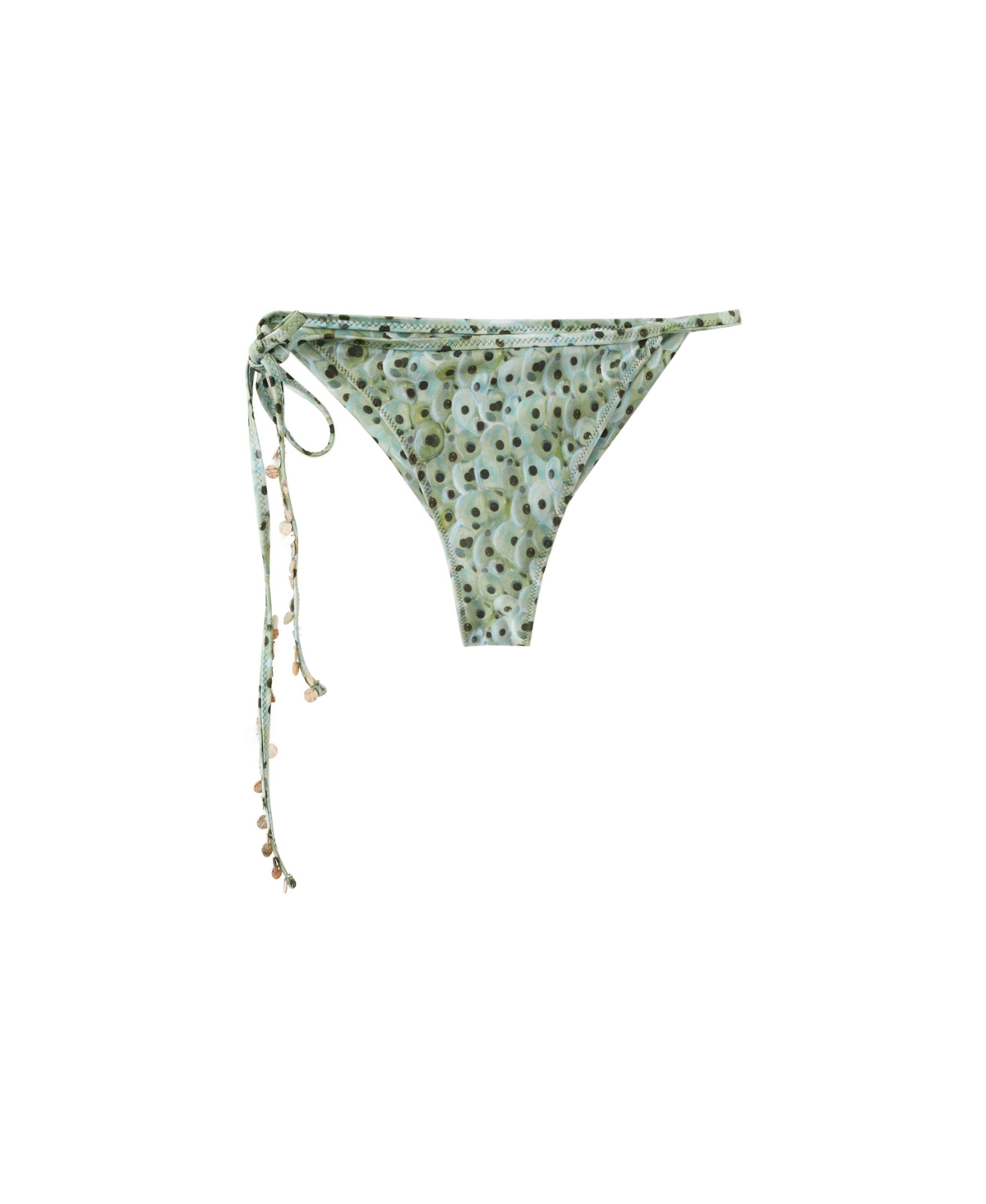 Women's Beaded Brazilian Bikini Briefs - Green