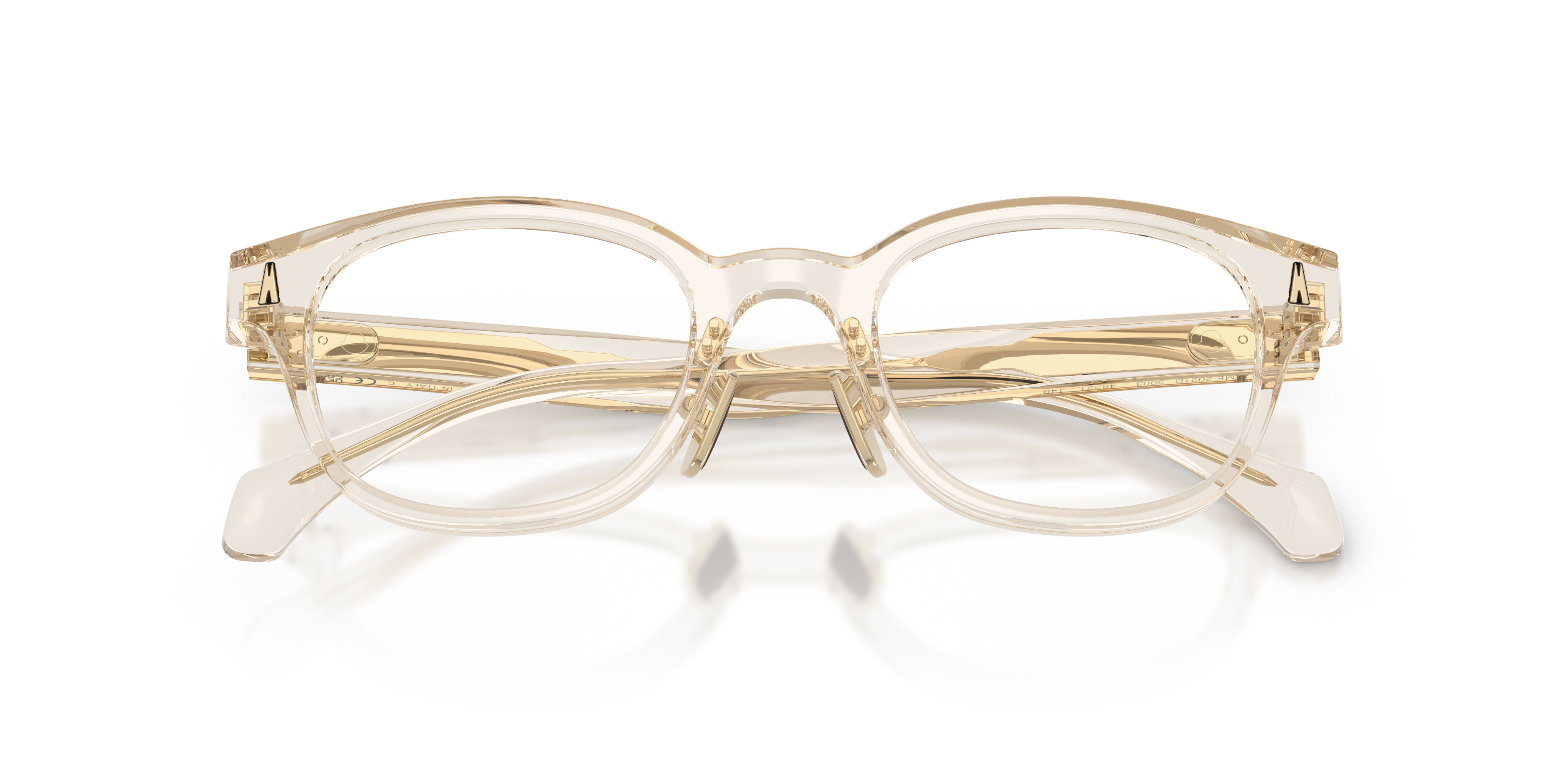 Moncler Unisex Moncler ME2021D 3003 Monturas ópticas Acetato Marrón Transparente Redonda Norma