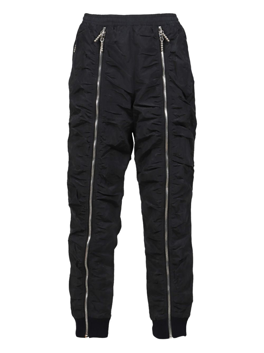 Decorative-zip trousers - Black