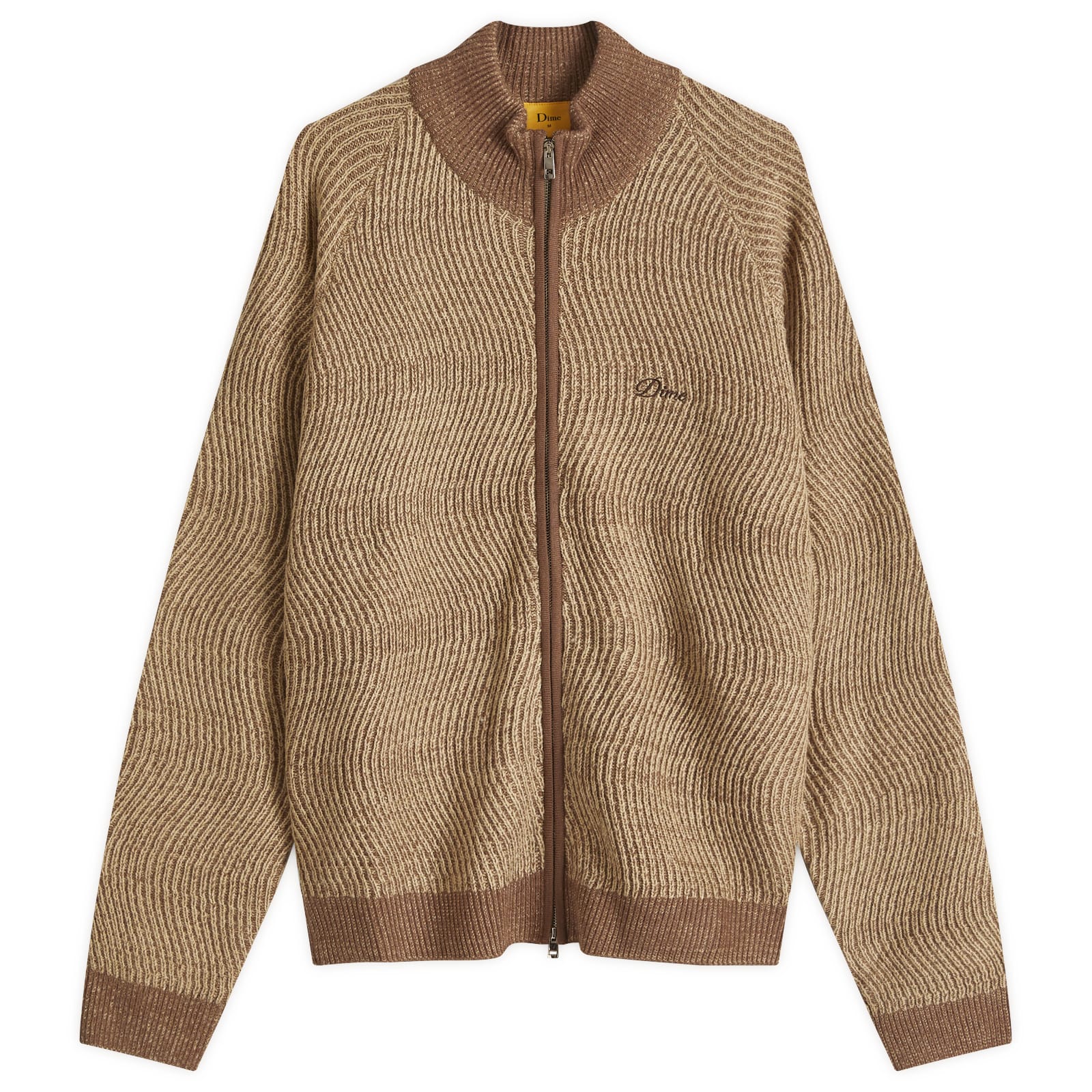 Men's Double Zip Knit in Camel