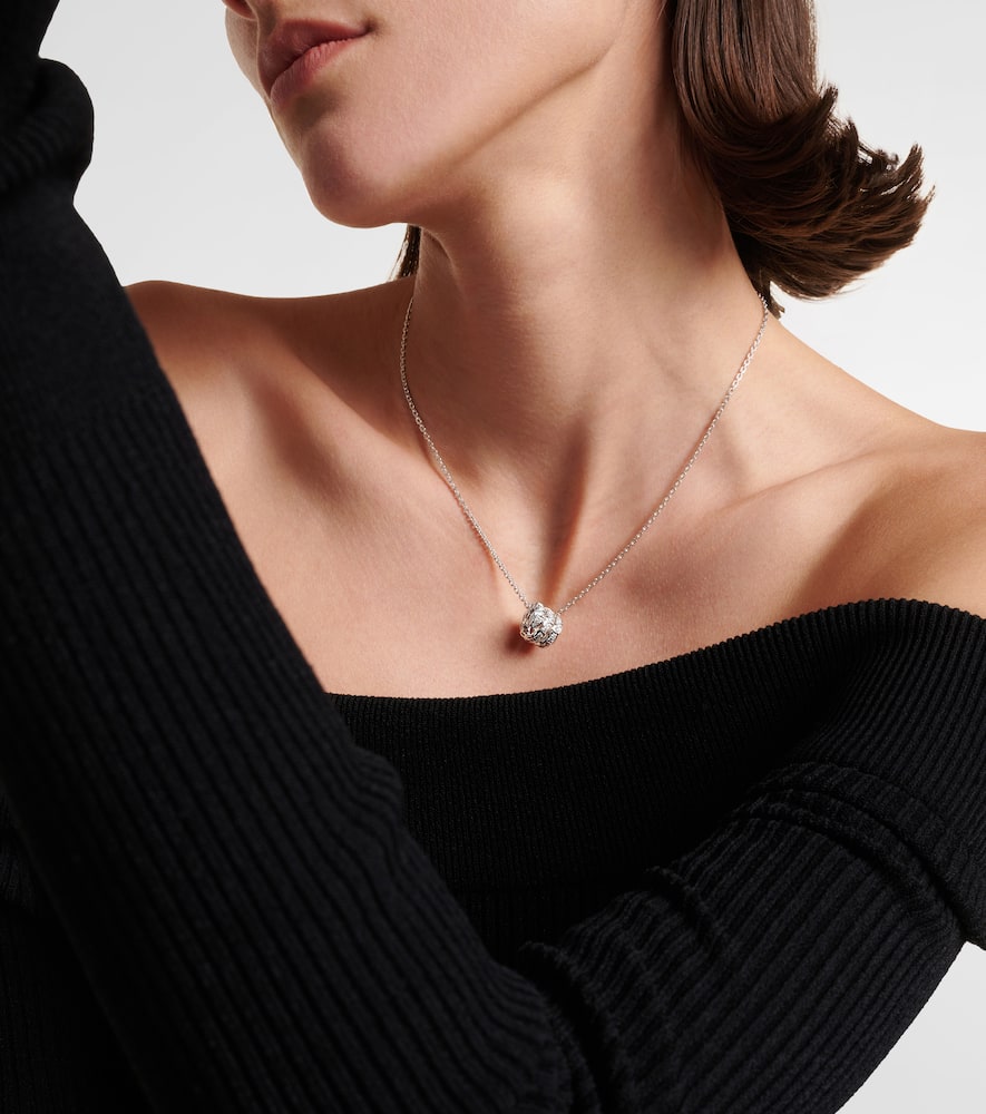 Bvlgari Serpenti Viper 18kt white gold pendant necklace with diamonds