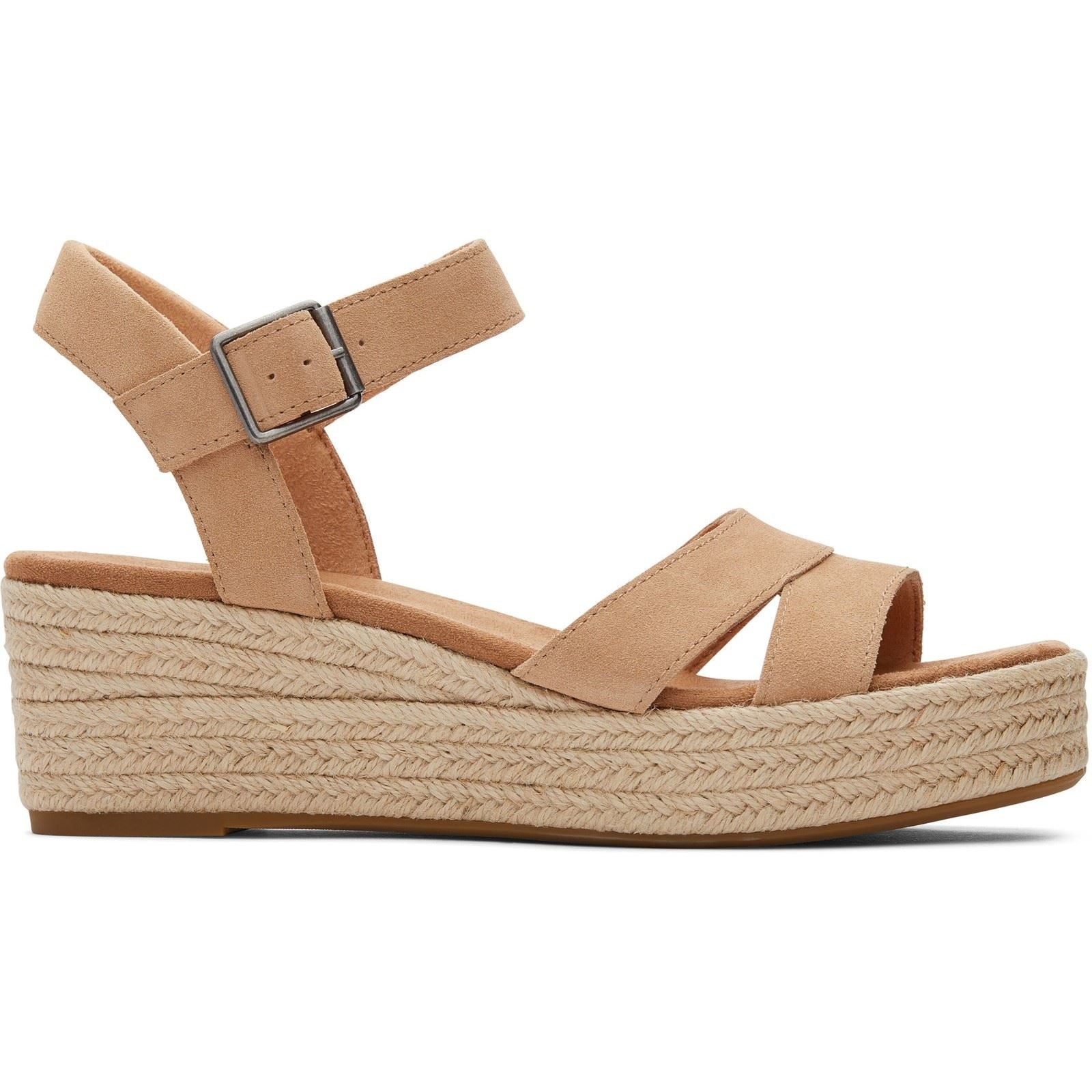 Toms Audrey 100% Cow Leather Women's Honey Wedge