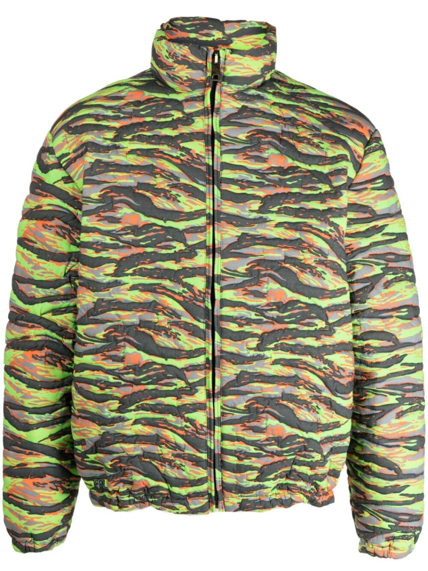 - Printed Quilted Down Jacket