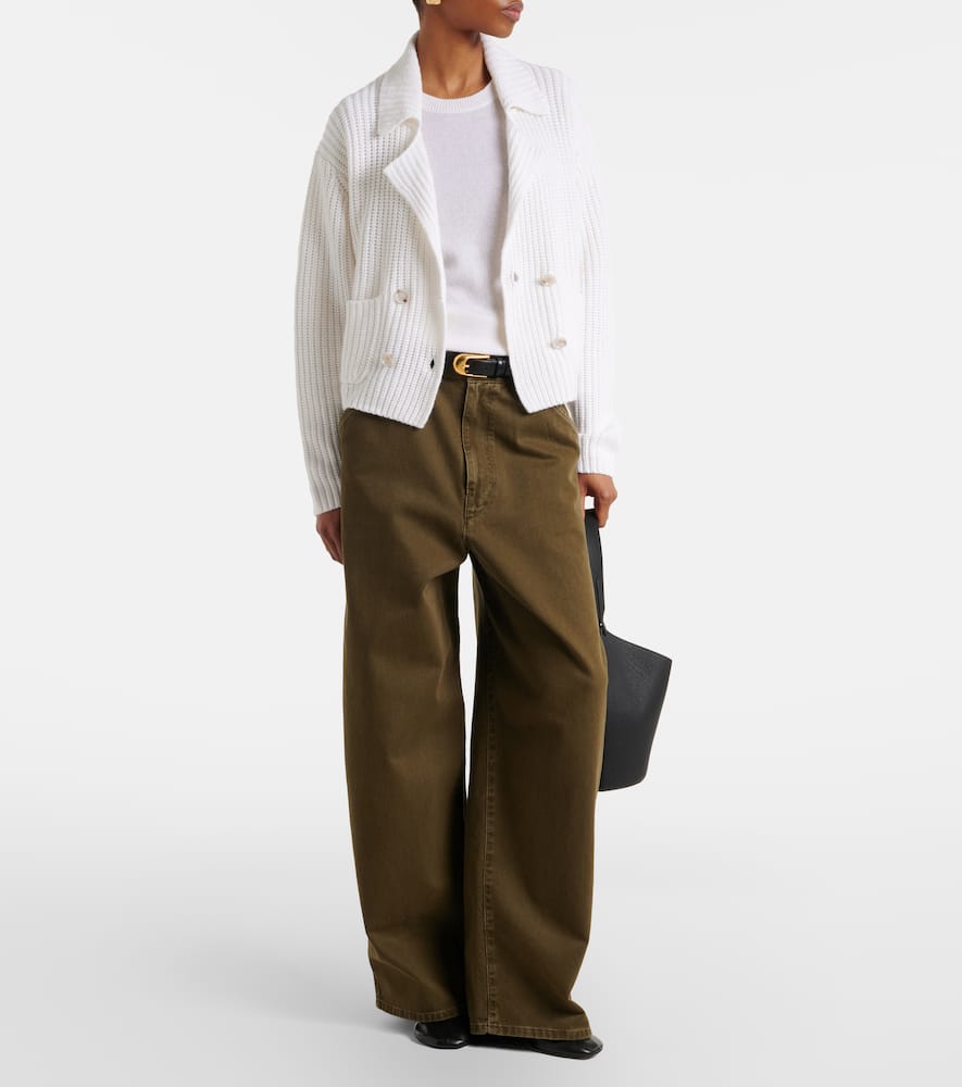 Cotton and cashmere cardigan