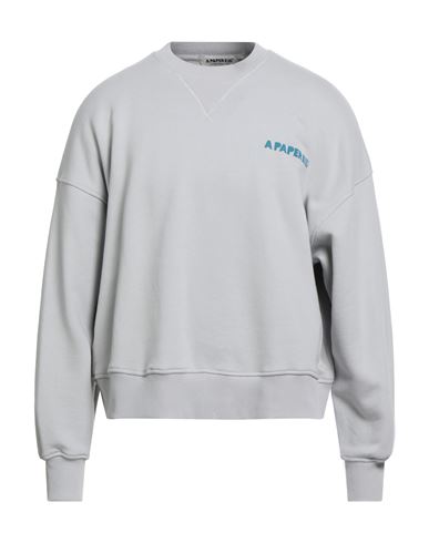 Man Sweatshirt Light grey Size M Cotton