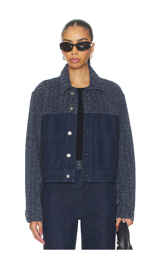 Favorite Daughter The Leave An Impression Jacket in Blue. L. Also in M
