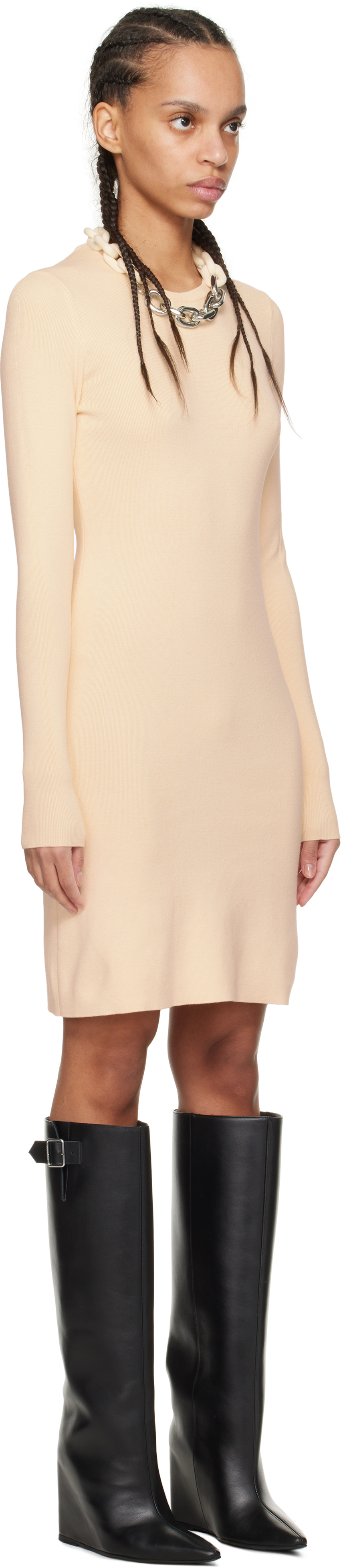 Rabanne Off-White Knitted Minidress