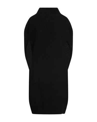 Woman Mini dress Black Size L Acrylic, Viscose, Wool, Alpaca wool