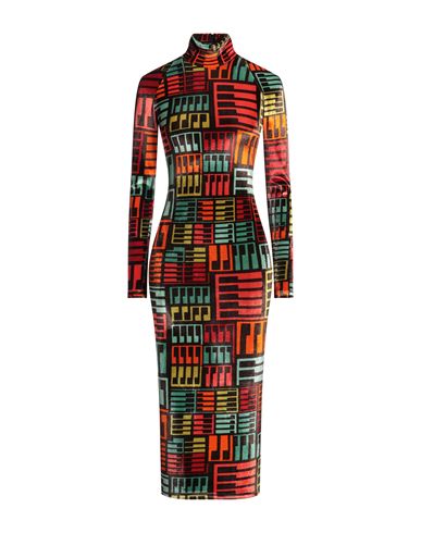 Pucci Woman Midi dress Dark brown Size S Viscose, Polyamide, Elastane
