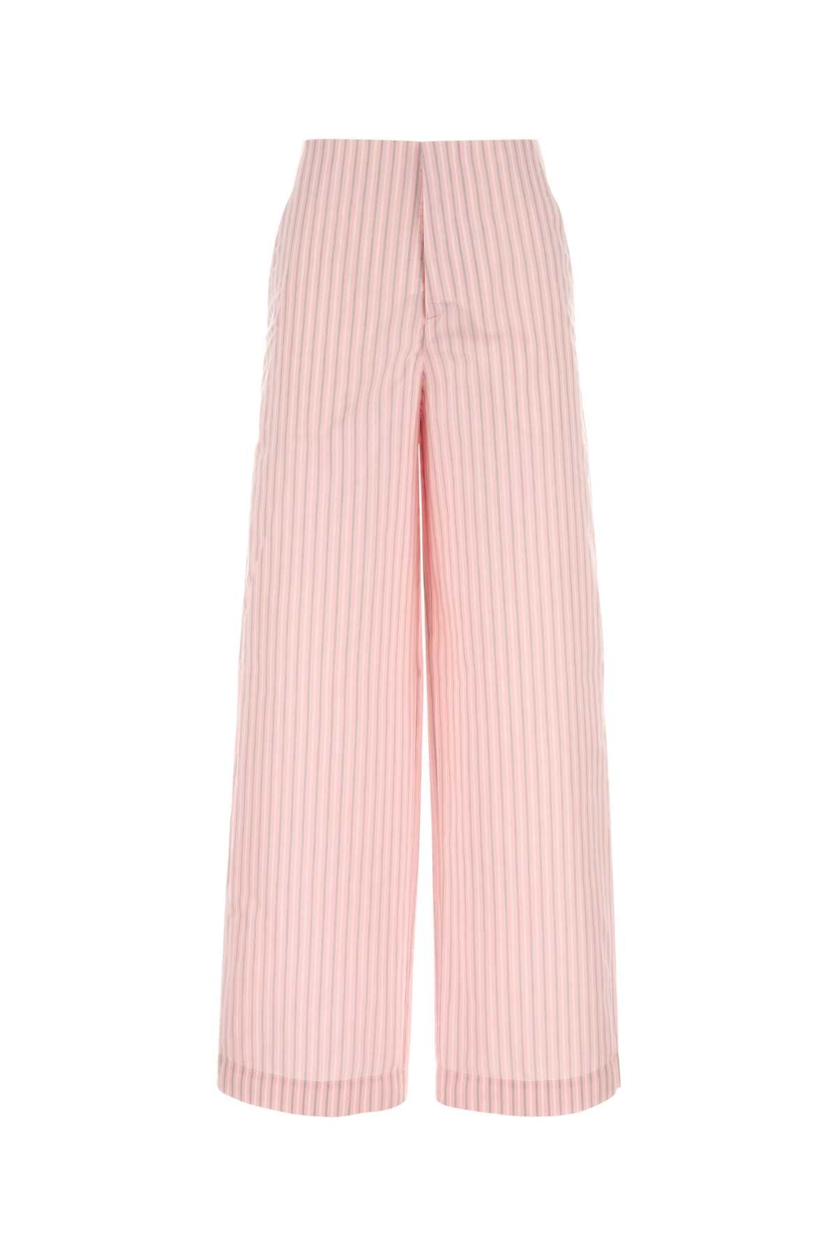 Embroidered Poplin Trousers — Pink