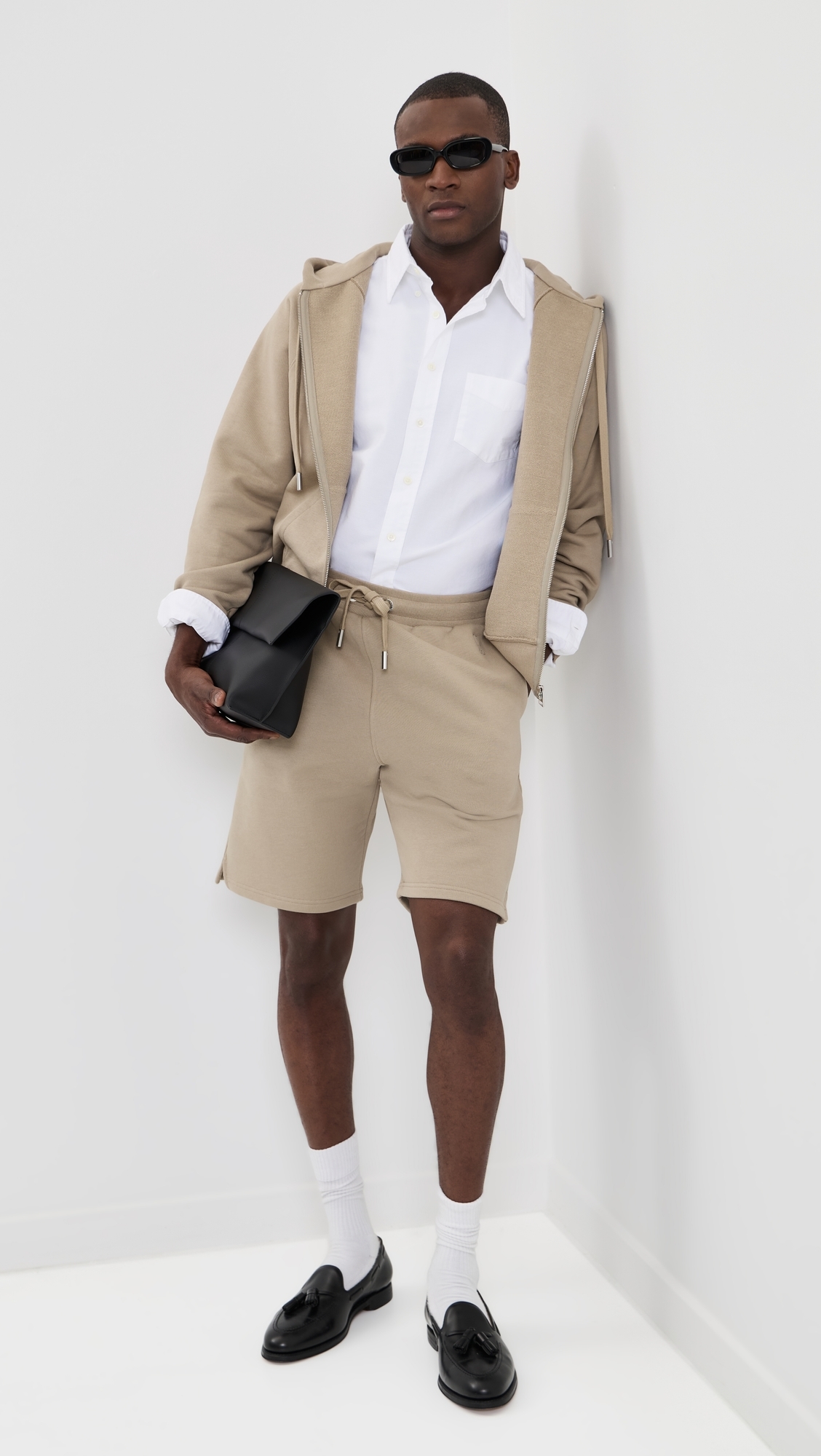 ADC Zip Hoodie Beige Taupe