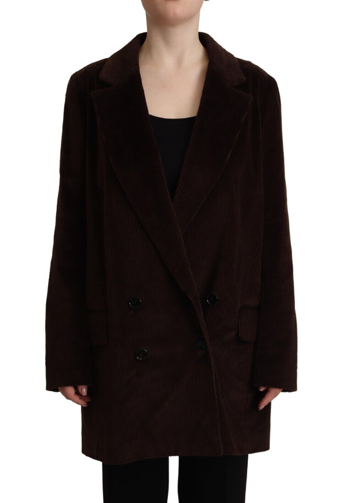 Corduroy Cotton Blazer — Brown