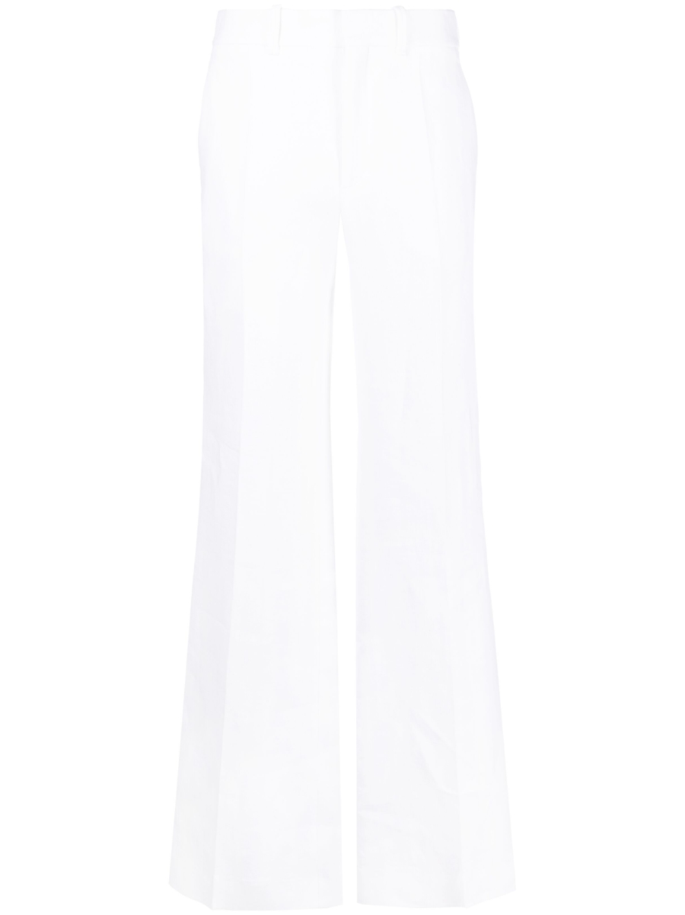 High-waisted tailored trousers - White