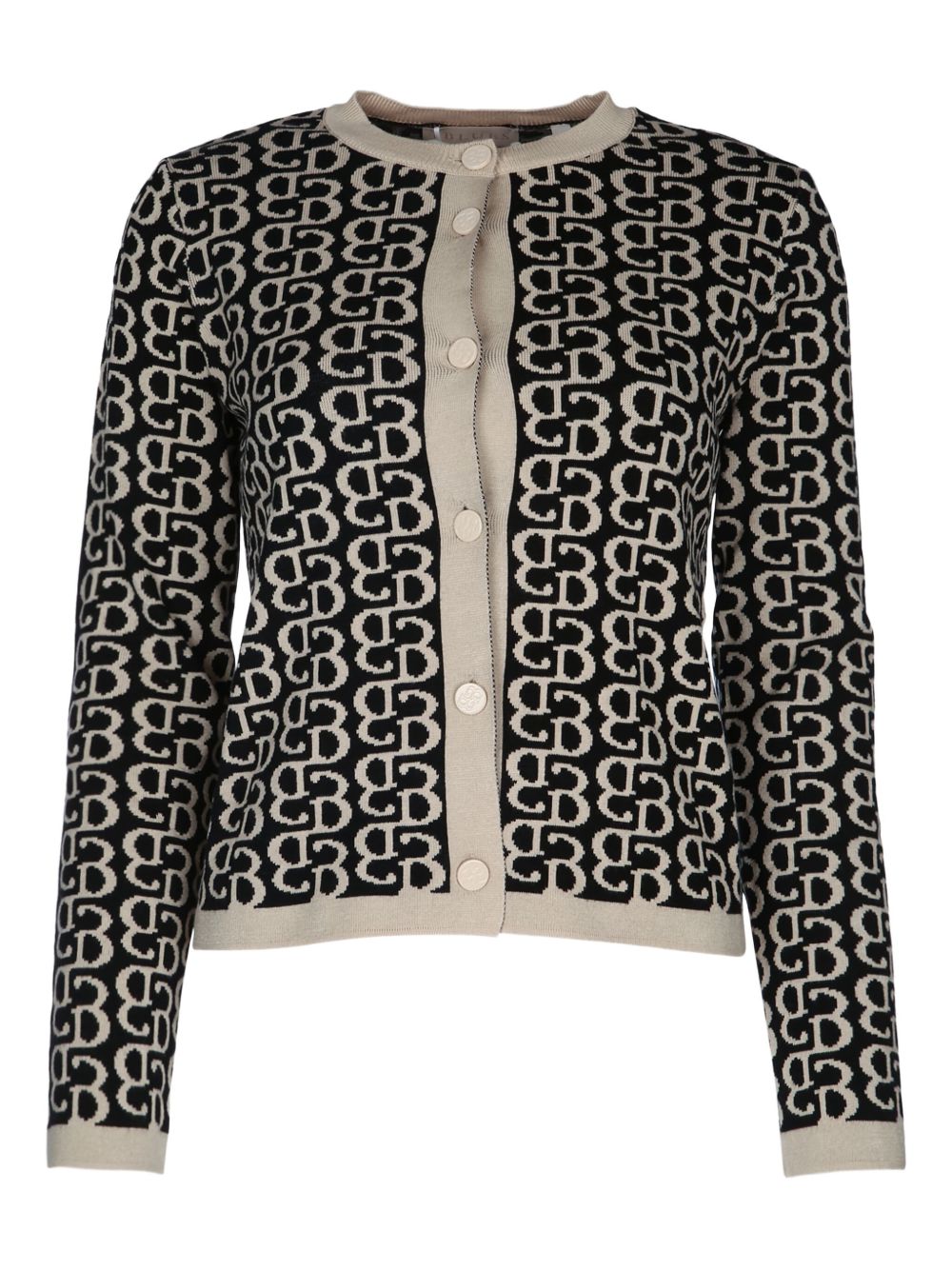 I BLUES monogrammed button-up cardigan - Black