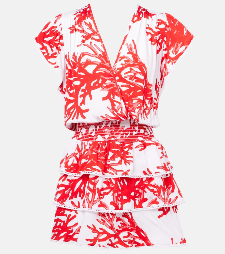 Jess printed tiered minidress