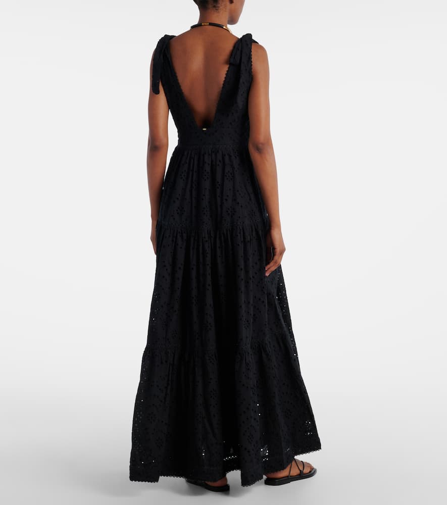 Perla embroidered cotton maxi dress