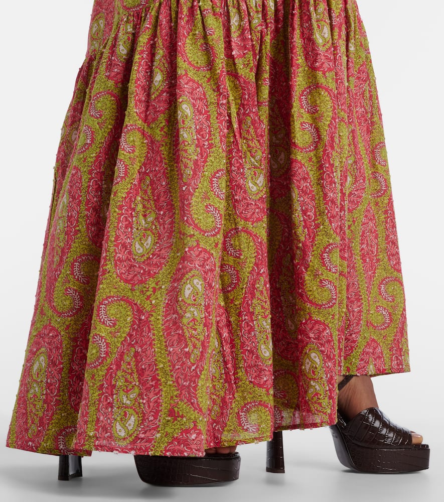 Printed cotton maxi dress