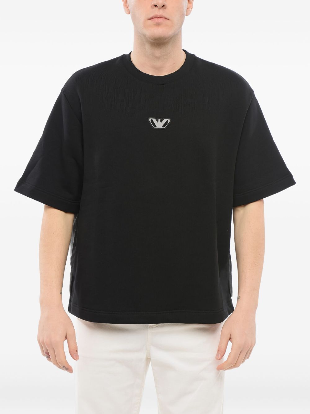 Logo-appliqué T-shirt - Black