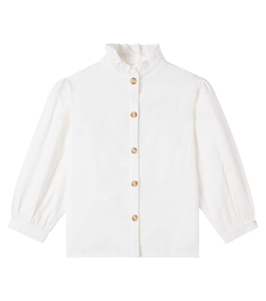 Fini ruffled cotton blouse