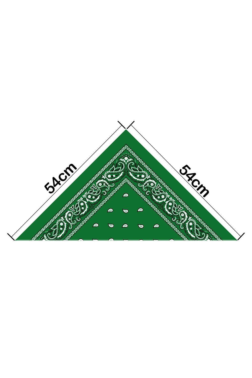 Neel Blue Cotton Bandana Headband Scarf for Raves, Riding, Outdoor Activities, in Green