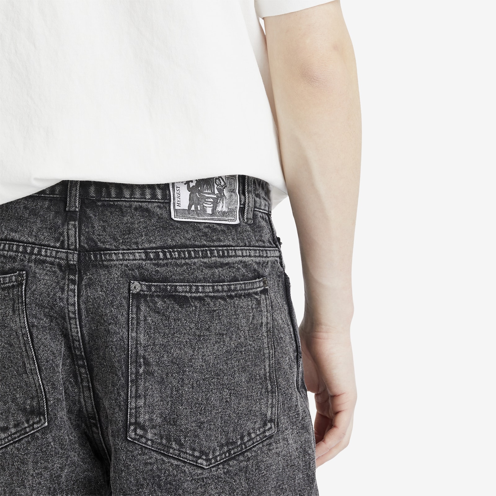 Heresy Men's Stearne Denim Shorts in Ash