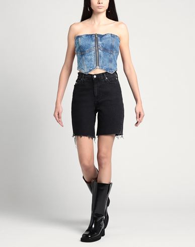 Jeans Woman Top Blue Size 4 Organic cotton, Tencel, Lycra
