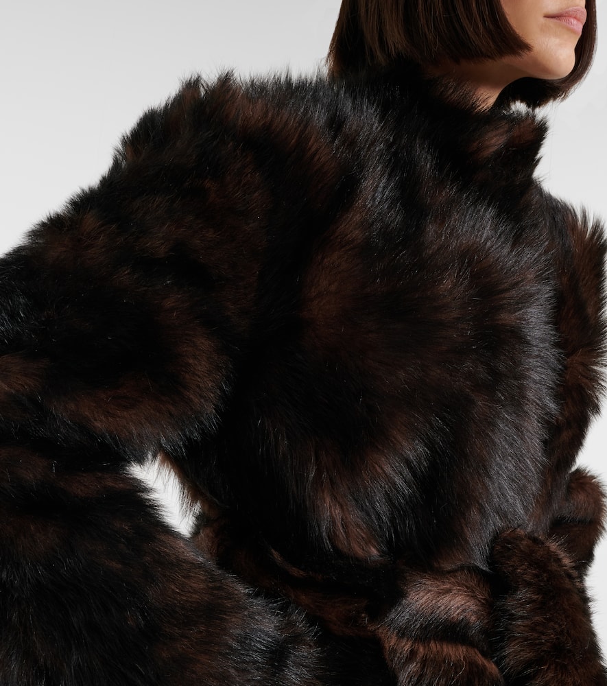 Elsa shearling wrap coat