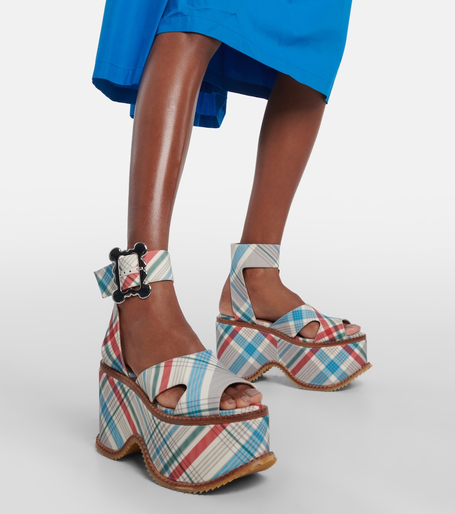 Love leather check sandals