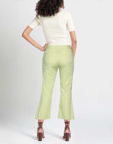 Woman Pants Light green Size 4 Cotton, Elastane