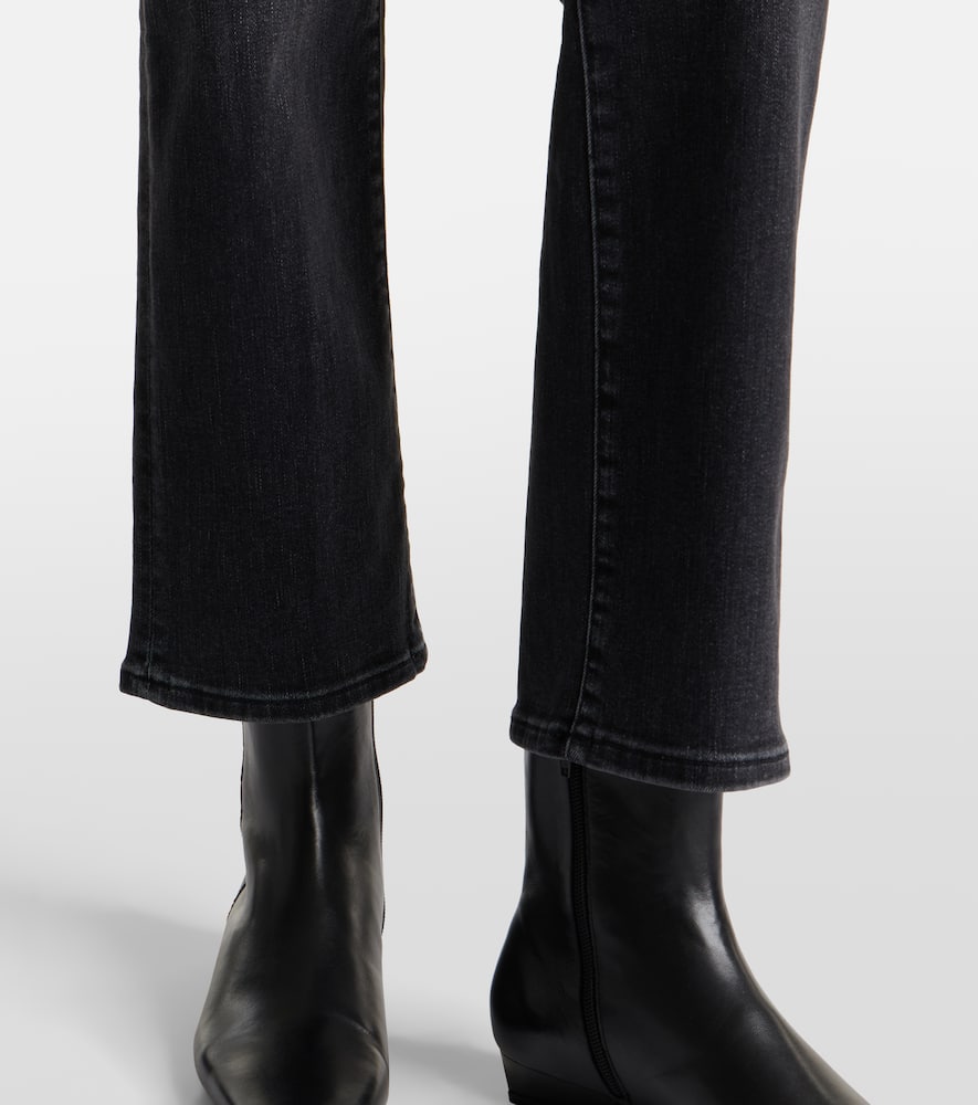 Le Sleek cropped high-rise straight jeans