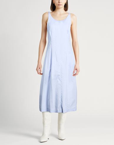 Woman Midi dress Light blue Size 6 Cotton, Elastane
