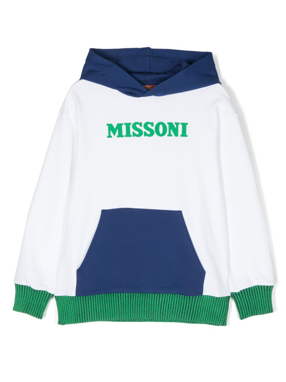 Logo-print cotton hoodie - White