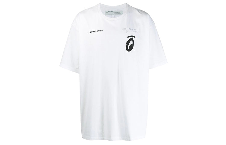 C/O Virgil Abloh Men'S White Splitted Arrows Over Tee