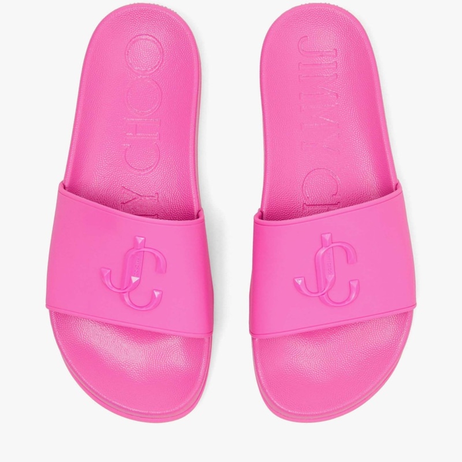 Rubber Pool Slides with JC Monogram