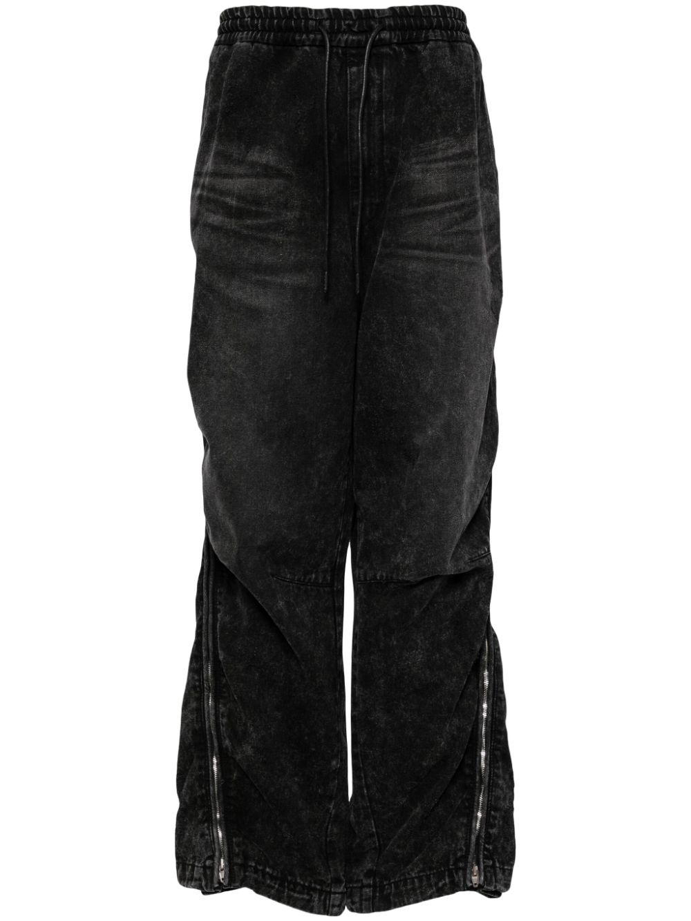 Zip-detail jeans - Black