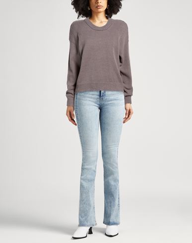 Woman Sweater Taupe Size 8 Merino Wool