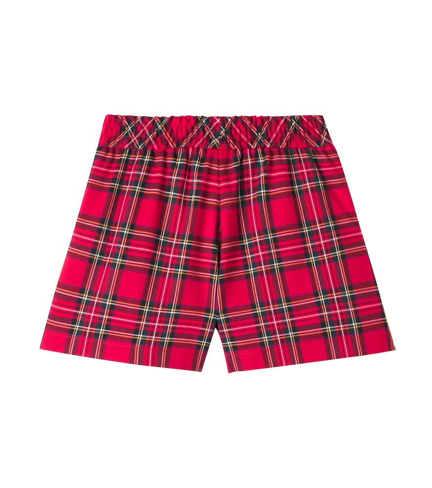 Pleated plaid skort