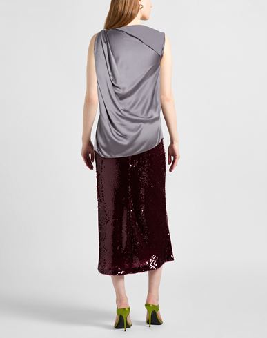 Woman Top Grey Size 6 Acetate, Viscose