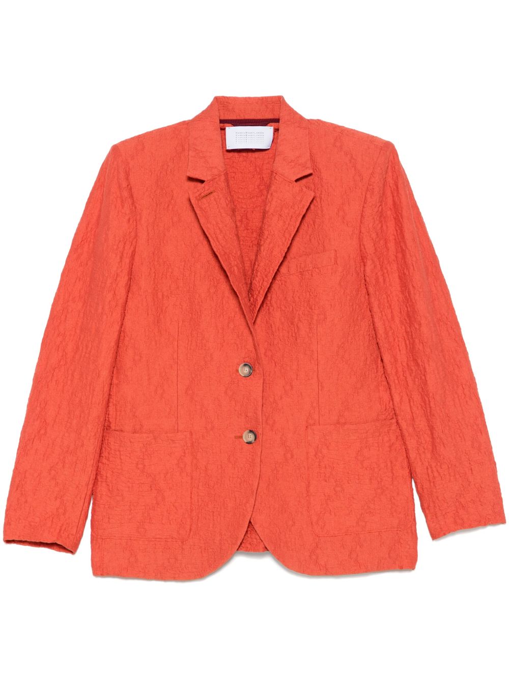 Cotton-Blend Unlined Blazer — Orange